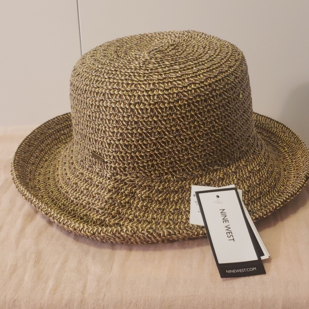 Nine West Microbrim Braided Sun Hat, NWT